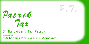 patrik tax business card